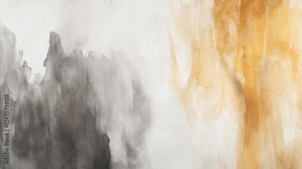 Poster Elegant strokes of translucent hues create a harmonious blend in a contemporary art piece showcasing depth and emotion