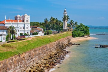 Lighthouse in Galle dutch fort, Sri Lanka coast