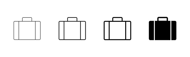 Briefcase icon vector isolated on white background. Briefcase vector icon