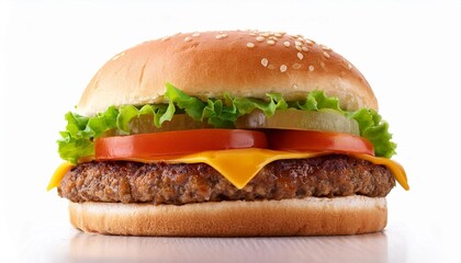 hamburger on a white background