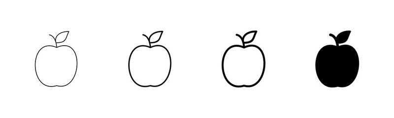 Apple icon vector isolated on white background. Apple vector icon.