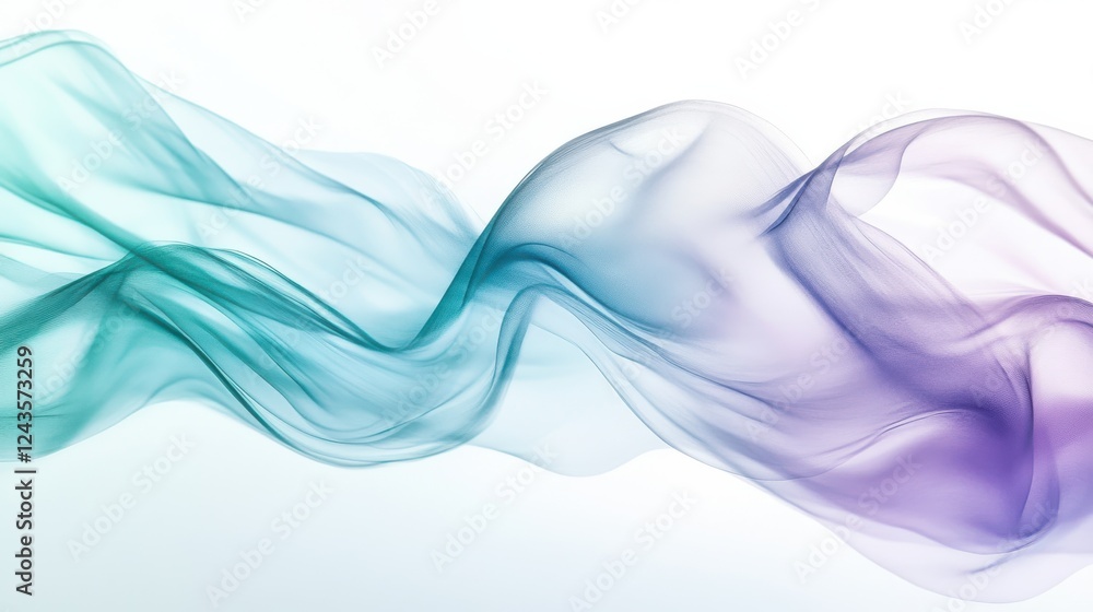 Aufkleber Soft pencil strokes create a delicate flow of colors on a clean white canvas in an artistic expression