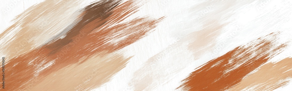 Poster Abstract pencil strokes create an irregular design showcasing soft brown and white tones on a textured background