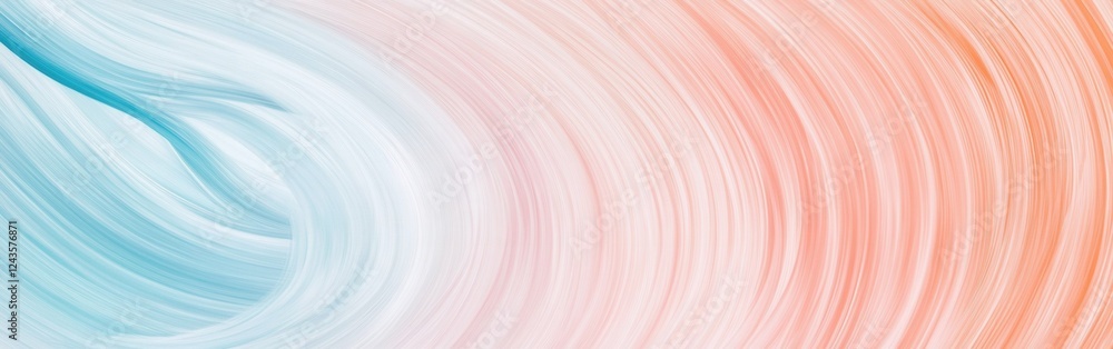 Fototapete Abstract pencil strokes create a smooth transition of colors in a circular pattern showcasing artistic expression
