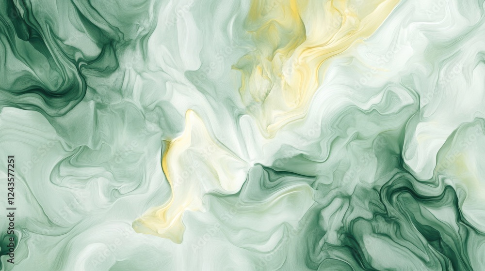 Aufkleber abstract pencil strokes create a serene green and yellow background evoking calmness and creativity 