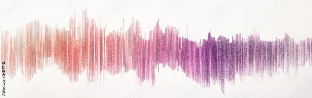 Poster pencil strokes blend in a gradient of colors creating an abstract expression of rhythm and movement