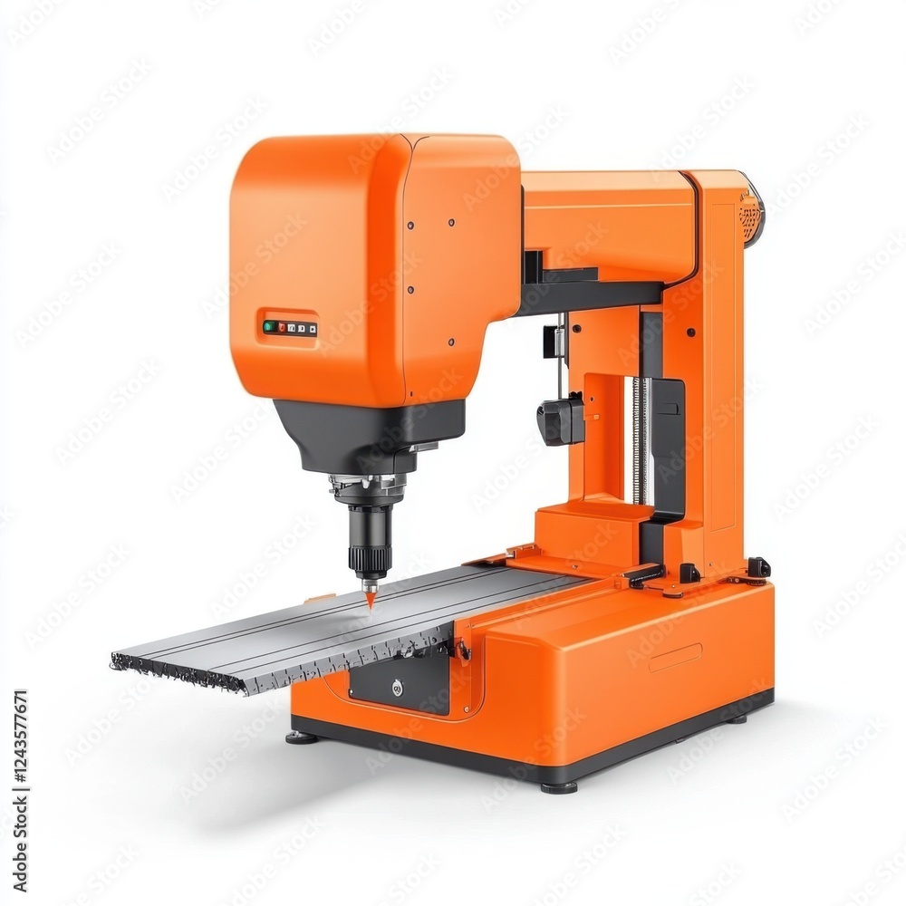 Poster precision orange cnc machine for woodworking and metalworking with modern design and advanced featur