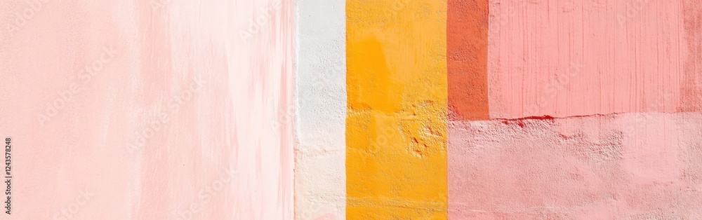 Poster Abstract pastel coral and amber dashed lines create a soothing visual texture with warm colors and subtle variations