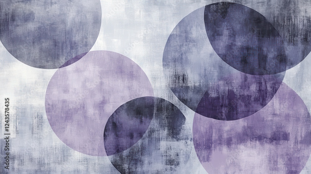 Aufkleber Overlapping circles in pastel colors create a modern abstract design with a soothing visual effect and artistic composition
