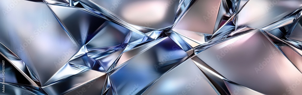 Poster futuristic gradient background with abstract geometric shapes and vibrant colors promoting creativit
