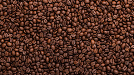 Roasted Coffee Beans Texture: A rich, dark, and aromatic texture image of roasted coffee beans, perfect for backgrounds, websites, or coffee-related designs.