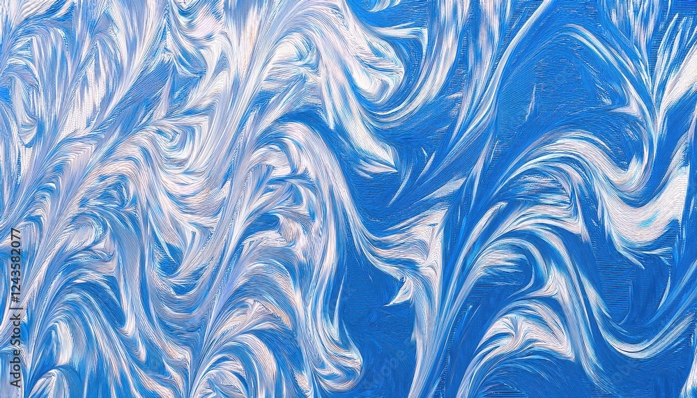 Aufkleber swirling blue and white abstract texture with dynamic brushstroke effect, perfect for background