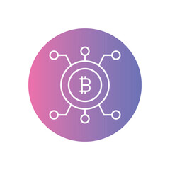 Virtual Currency icon vector stock illustration