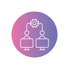 Team Management icon vector stock illustration