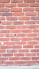 Obraz premium Old red brick wall background or wallpaper. with white shades