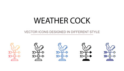 Weather Cock icon design with white background stock illustration