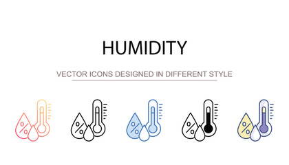 Humidity icon design with white background stock illustration