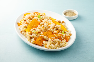 Pumpkin with quinoa and pine nuts