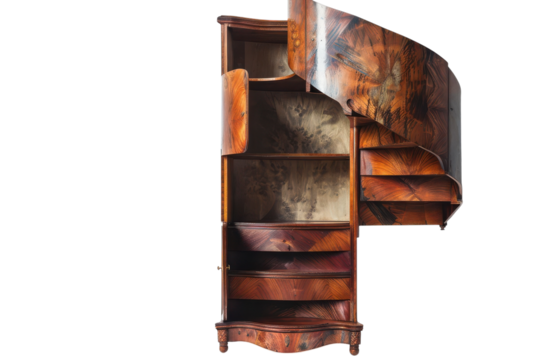 Spiral Staircase Cupboard Design Idea on transparent background