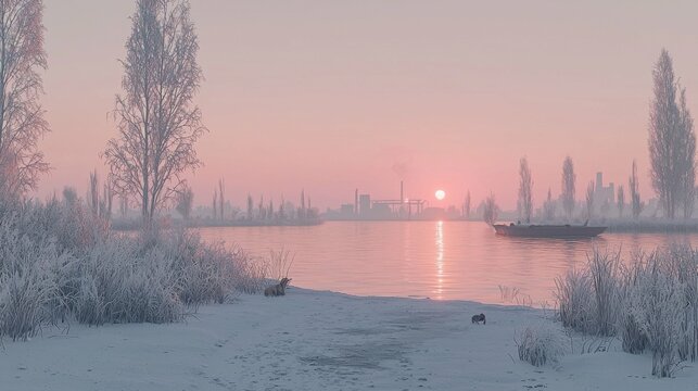 Healthy ecosystem in a wetland area with water, plants, and animals, showcasing the role of wetlands in providing vital services such as water purification and habitat preservation.