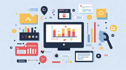 An infographic-style image showing the key components of SEO: keywords, backlinks, and content