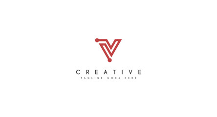 creative monogram letter v logo design inspiration template for consulting, initials, financial companies