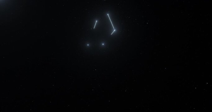 Libra constellation in the outer space
