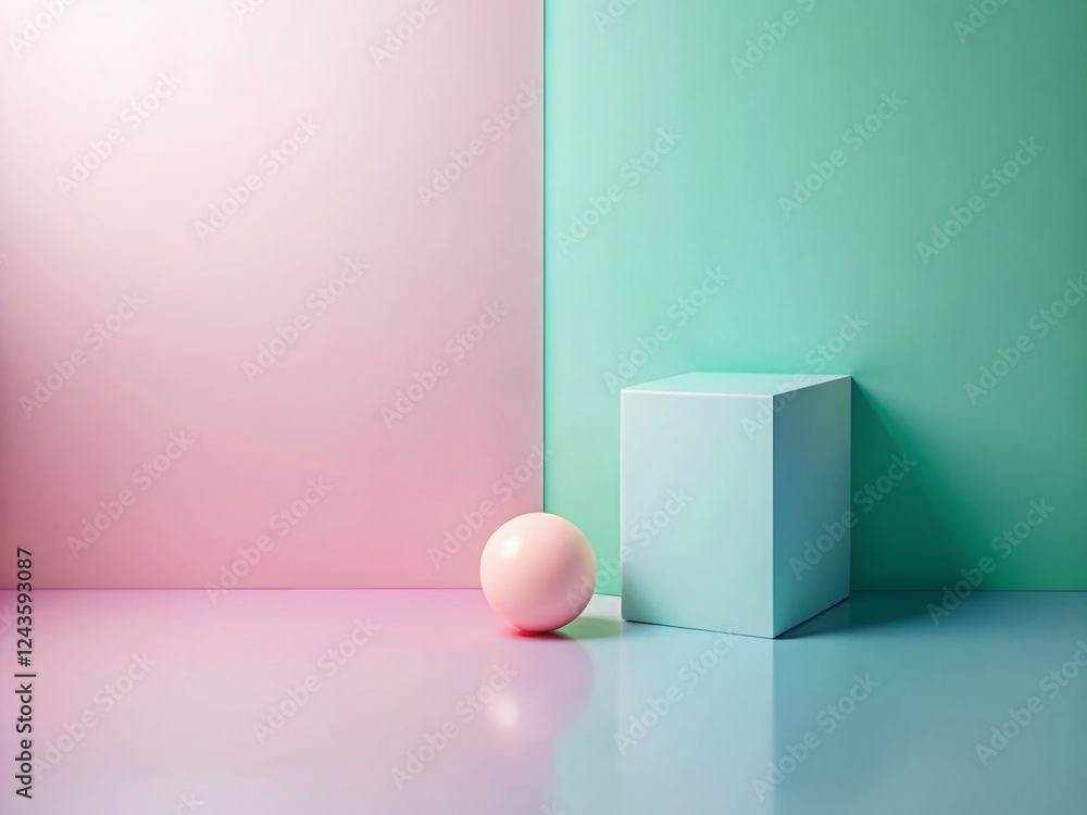 Poster pastel background with copy space: soft hues for design projects