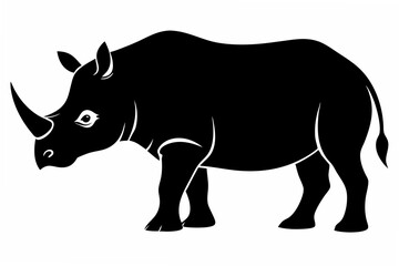 rhino  silhouette vector