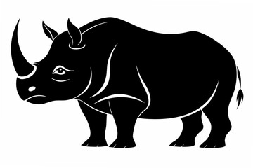 rhino  silhouette vector