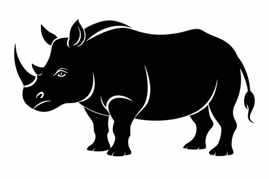 recommend clip art: rhino  silhouette vector