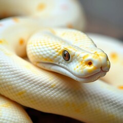 Fototapeta premium Artistic illustration. Close-up of a tiger python reptile