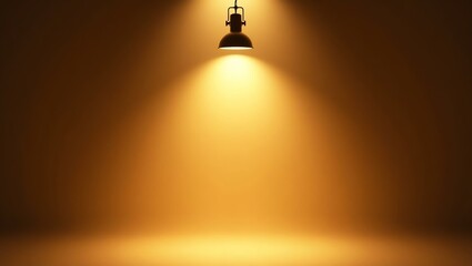 Color tan backdrop with an aesthetically positioned spotlight lamp at the top, casting soft, evenly distributed light across the scene