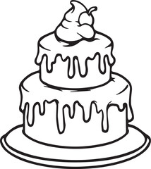 2 Layer Birthday Cake Silhouette