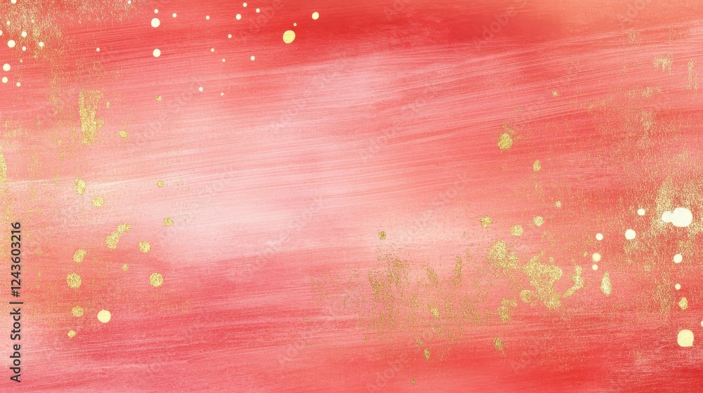 Poster Soft pencil strokes create a gradient in muted coral with delicate highlights for a serene artistic expression