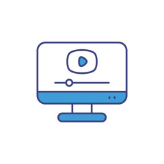 Live Streaming icon vector stock illustration
