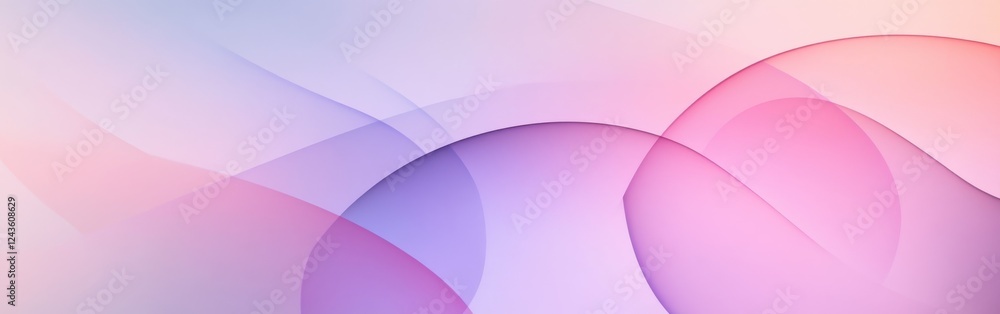 Poster Soft pastel arcs in lavender and pink create a serene and calming background suitable for various creative projects and designs