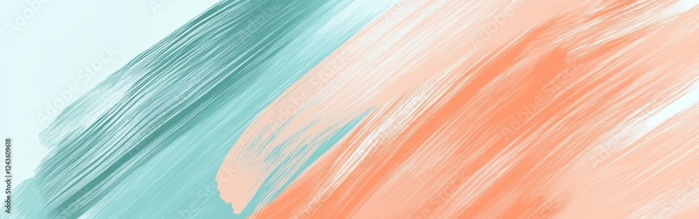 Aufkleber elegant pencil strokes create a vibrant backdrop with soft hues of blue and peach for artistic expre