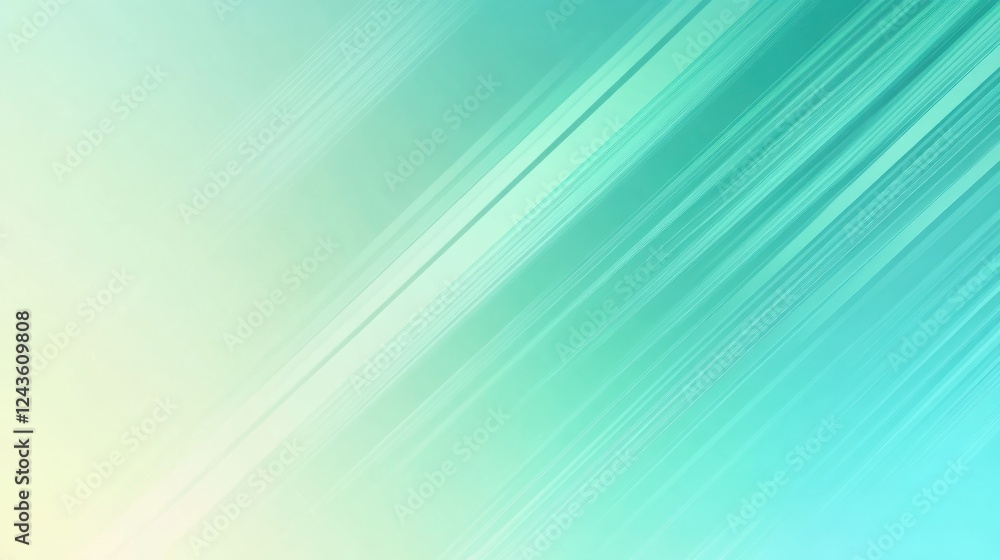 Poster elegant pastel mint gradient creates a serene atmosphere with flowing pencil strokes on a soft backg