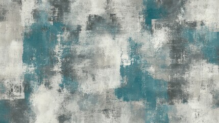 Obraz premium Elegant muted gray and teal artwork composed of incomplete strokes, creating a modern abstract design with a calming effect