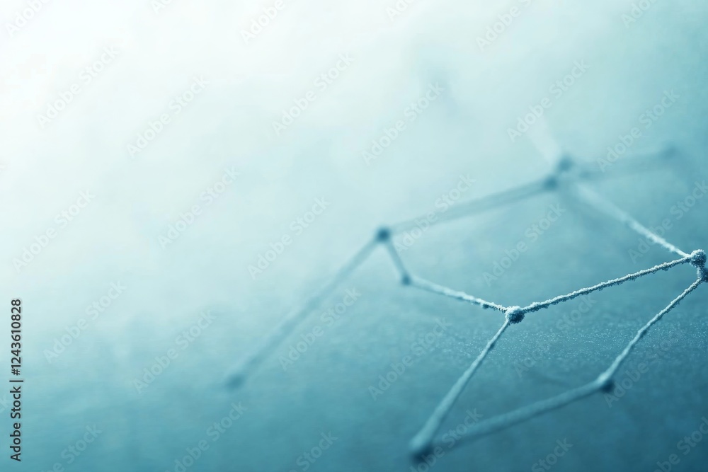 Poster abstract geometric lines in soothing pastel winter colors blend seamlessly, offering a serene and tr