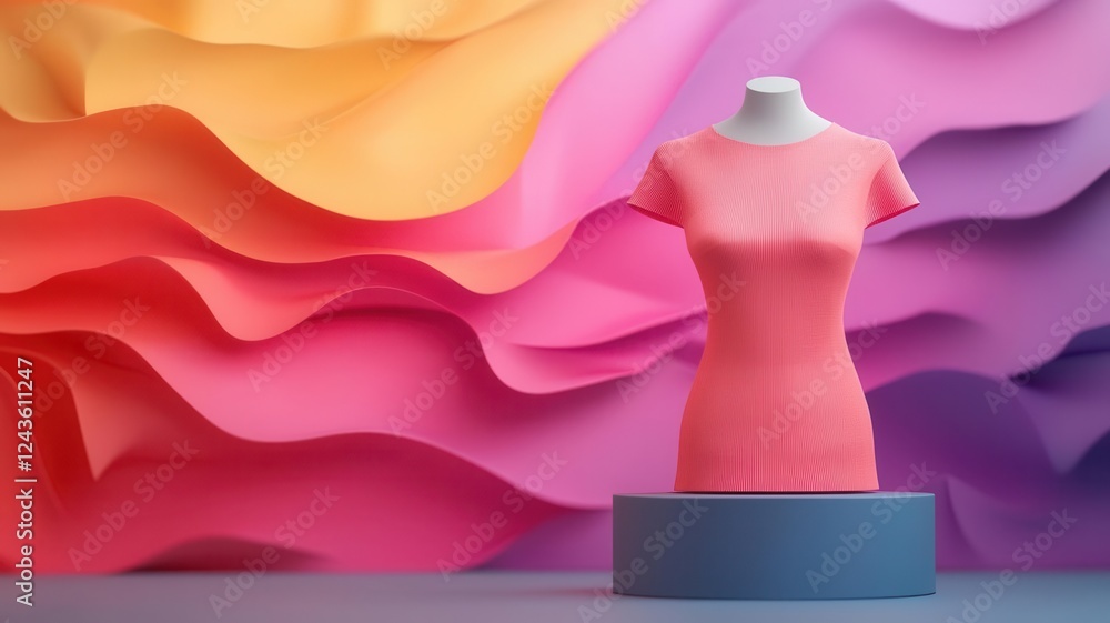 Poster digital fashion 3d immersive. dynamic 3d garment simulations platforms showcasing how virtual fabric