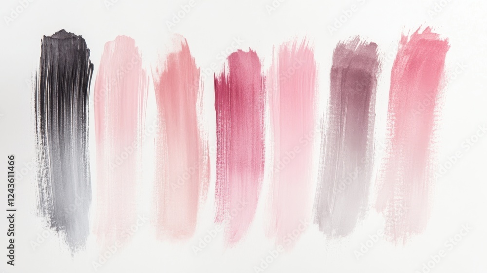Poster abstract pencil strokes wash across a canvas in muted pink tones creating a serene artistic expressi