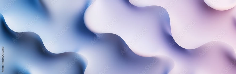 Aufkleber abstract overlapping spots of pencil strokes blend soft colors in a fluid motion creating a harmonio