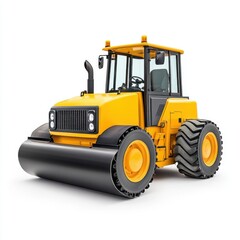 Yellow Industrial Roller Vehicle for Construction and Road Maintenance with Heavy Duty Design and Modern Features