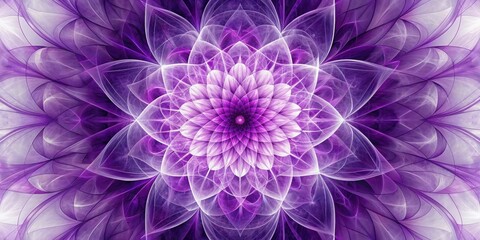Obraz premium Intricate Purple Floral Design with Delicate Petals and Swirling Lines