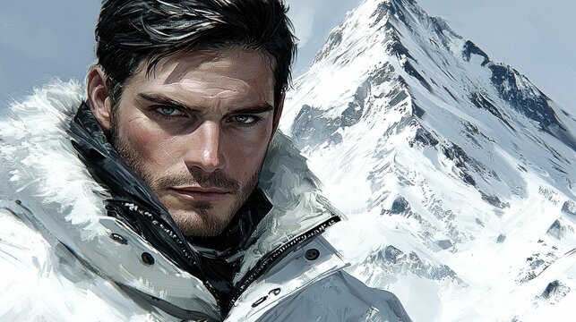 A person gazing at a peak from a distance, symbolizing the goal of going up, climbing toward success, and the drive to reach the top in career or personal growth.