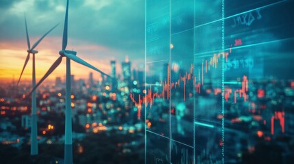 courbe de la bourse sur &eacute;conomie d'&eacute;nergie 