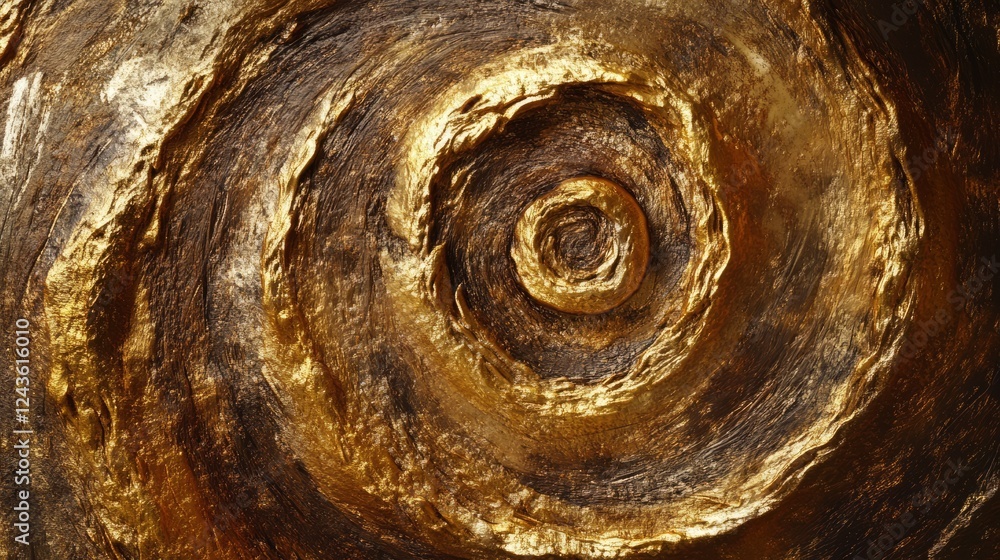Aufkleber swirling patterns of brown and gold create an abstract texture resembling nature's formations
