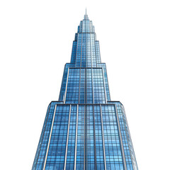 tall building isolated on transparent background